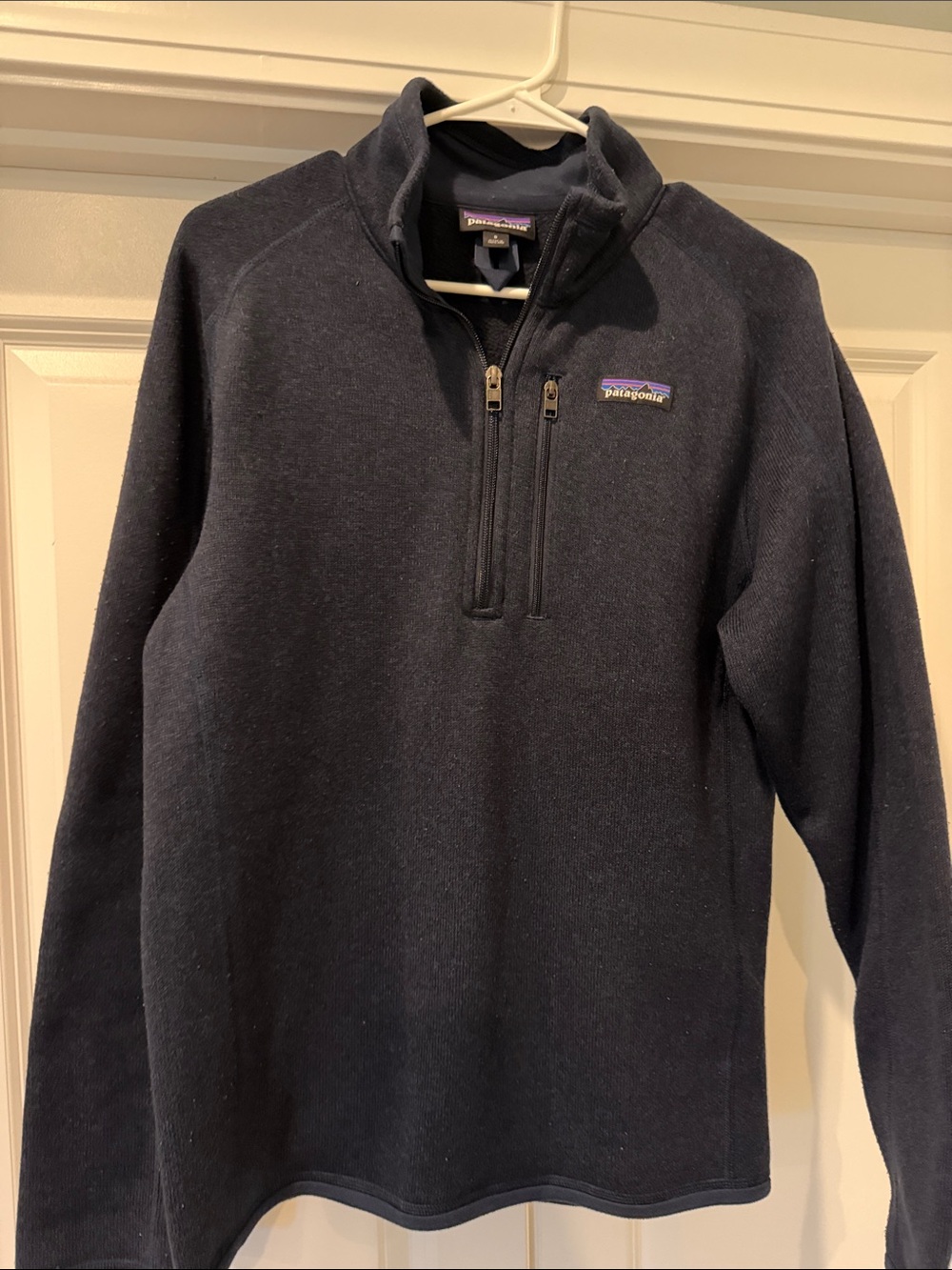 Patagonia Men's Dark Blue Quarter-Zip Fleece Pullover